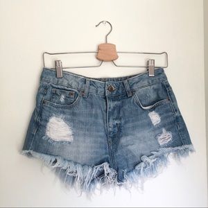 Distressed Jean Shorts
